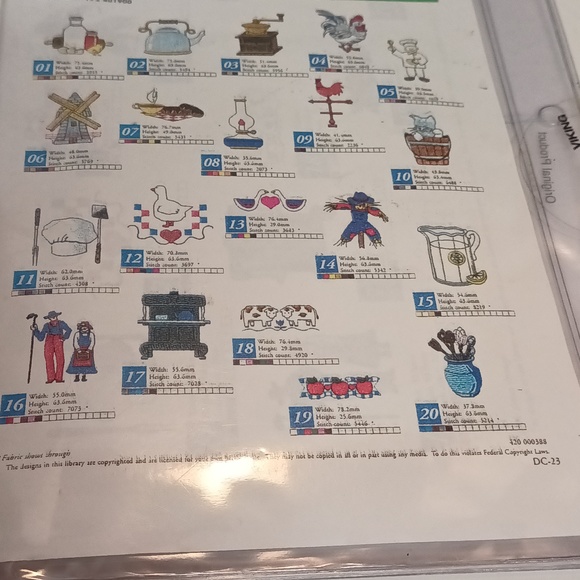 Husqvarna Viking Dakota Collectibles Special Assortment Kitchen 20 Designs - Picture 5 of 5